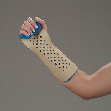 Picture of Colles' Wrist / Hand Splint Aluminum / Foam Left Hand Beige / Blue One Size Fits Most11706