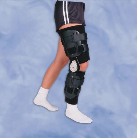 Picture of Knee Immobilizer DeRoyal® One Size Fits Most Hook and Loop Closure 22 Inch Length Left or Right KneeKB2040-10