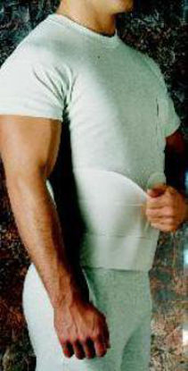 Picture of Abdominal Binder Small Hook and Loop Closure 30 to 45 Inch Waist Circumference 9 Inch Adult1930 WHI SM