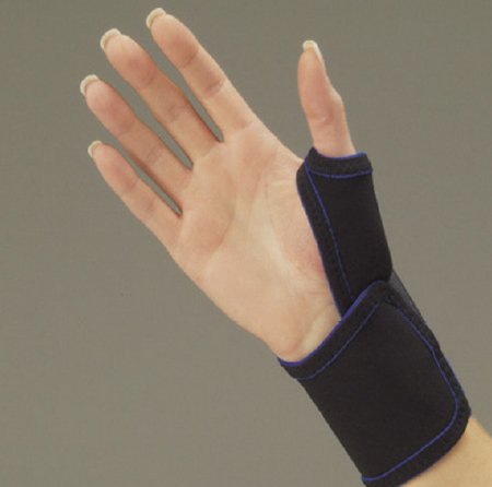 Picture of Thumb Splint Thermo-Form X-Large Hook and Loop Closure Left Hand Black360XLL
