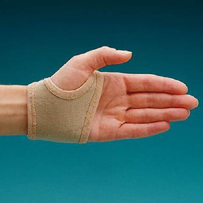 Picture of Wrist Splint Rolyan® Gel Shell® Fabric / Gel / Thermoplastic Left Hand Beige MediumA60023