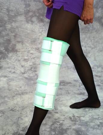 Picture of Knee Immobilizer One Size Fits Most Hook and Loop Closure 16 Inch Length Left or Right Knee3016 BLU UN