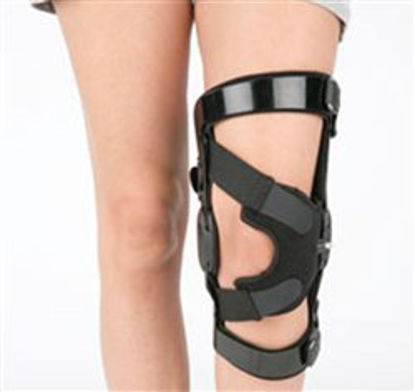 Picture of Knee Brace 20.50 Patellafemoral X-Large Buckle / D-Ring / Hook and Loop Strap Closure 24-1/4 to 27 Inch Thigh Circumference 12 Inch Length Right KneePF010209