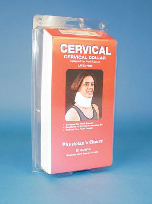 Picture of Cervical Collar Serpentine Low Contoured / Firm Density Adult One Size Fits Most One-Piece 3 Inch Height 21 Inch Length08140380