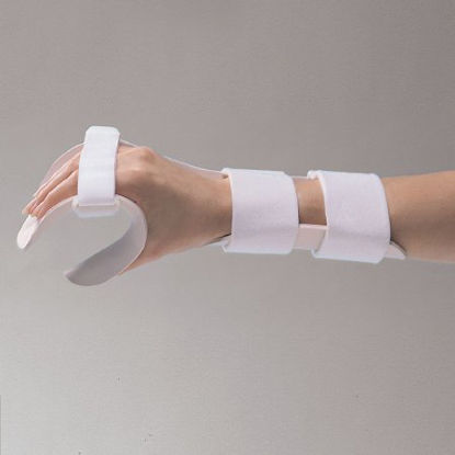 Picture of Functional Position Hand Splint Rolyan® Regular Preformed Thermoplastic Right Hand White Large70921201