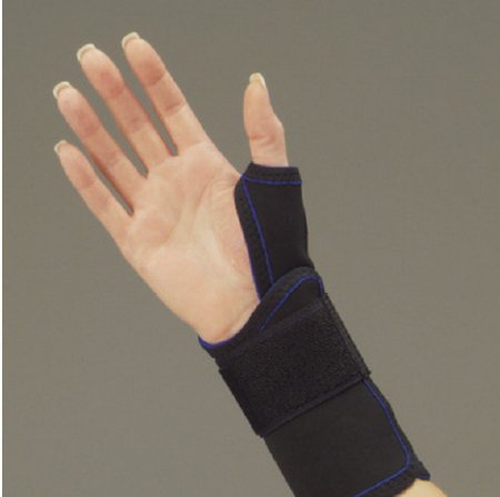Picture of Thumb Splint Thermo-Form Medium Hook and Loop Closure Right Hand Black361MR