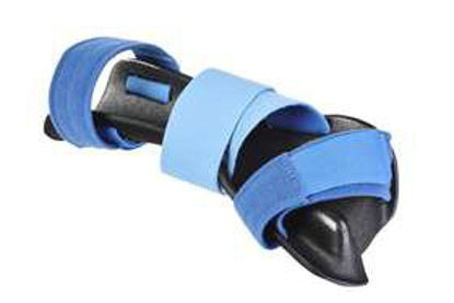 Picture of Resting Hand Mitt Splint Alimed® Foam Right Hand Black / Blue Small5721/NA/RS