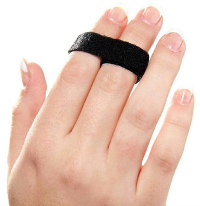 Picture of Finger Splint 3pp® Buddy Loop® Hook and Loop Strap Closure Left or Right Hand Black51886