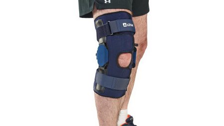 Picture of Knee Brace AliMed® Knee Brace Large Wraparound / Hook and Loop Strap Closure 15 to 16-1/2 Inch Knee Circumference Left or Right Knee66299/NA/NA/LG