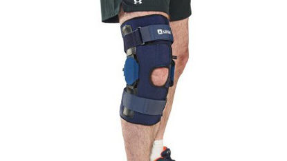 Picture of Knee Brace AliMed® Knee Brace Large Wraparound / Hook and Loop Strap Closure 15 to 16-1/2 Inch Knee Circumference Left or Right Knee66299/NA/NA/LG