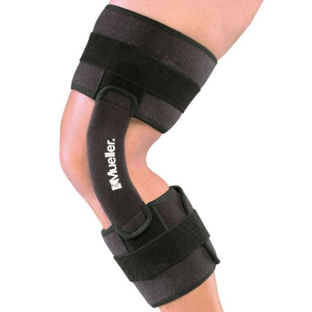 Picture of Knee Brace Muellerhinge™ 2100 One Size Fits Most Hook and Loop Strap Closure Up to 26 Inch Thigh Circumference / Up to 18 Inch Calf Circumference Left or Right Knee551063