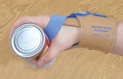 Picture of Wrist Support Freedom® Wrist-Trainer Gauntlet AliSoft™ / Nylon Right Hand Blue / Tan Medium5720/NA/RM
