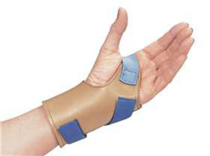 Picture of Wrist Support Freedom® Wrist-Trainer Gauntlet AliSoft™ / Nylon Left Hand Blue / Tan Large5720/NA/LL