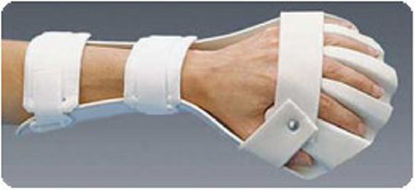 Picture of Anti-Spasticity Ball Splint Rolyan® Standard Version Preformed / Volar Side Thermoplastic Left Hand White MediumA419LM