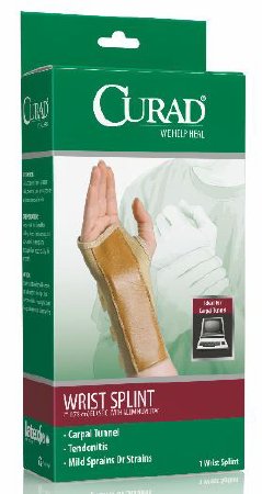 Picture of Wrist Brace Curad® Aluminum / Elastic Left Hand Beige X-LargeORT19100LXLD