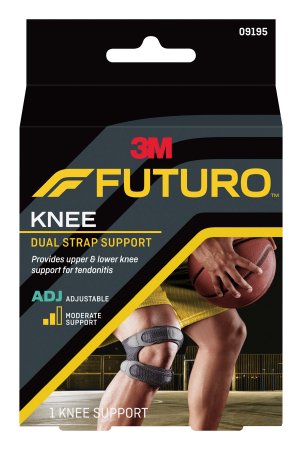 Picture of Knee Support 3M™ Futuro™ Dual Knee Strap One Size Fits Most Hook and Loop Strap Closure 12-1/2 to 17-1/2 Inch Below Knee Circumference Left or Right Knee09195ENR