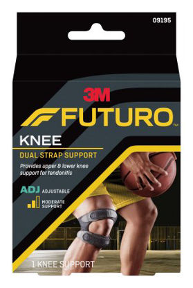Picture of Knee Support 3M™ Futuro™ Dual Knee Strap One Size Fits Most Hook and Loop Strap Closure 12-1/2 to 17-1/2 Inch Below Knee Circumference Left or Right Knee09195ENR